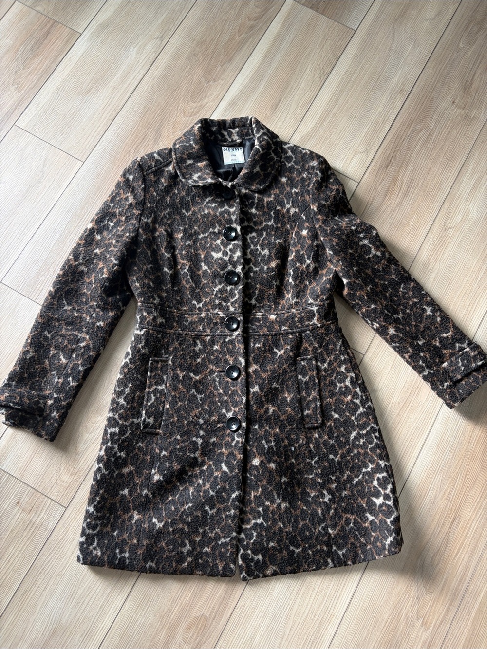Old Navy Brown Leopard-Print Coat